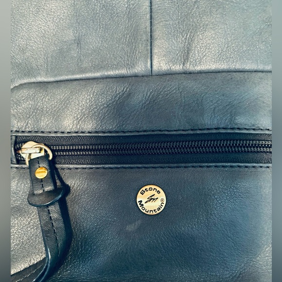 Stone Mountain navy blue leather handbag - Picture 2 of 8